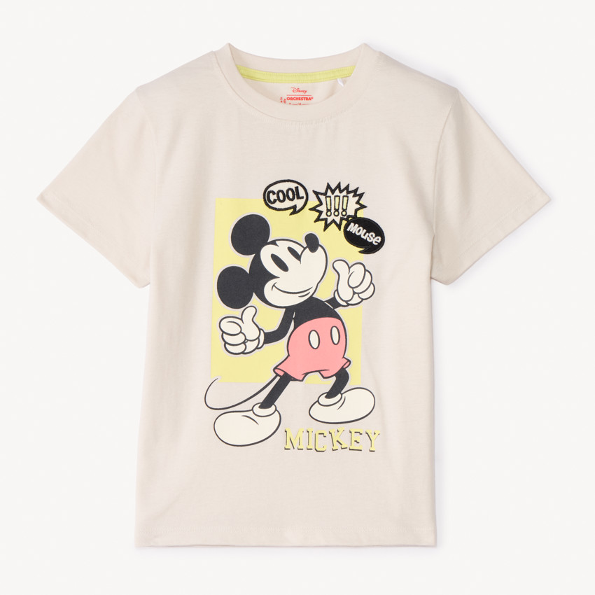 Camiseta de manga corta con estampado de Mickey Disney para niño 
