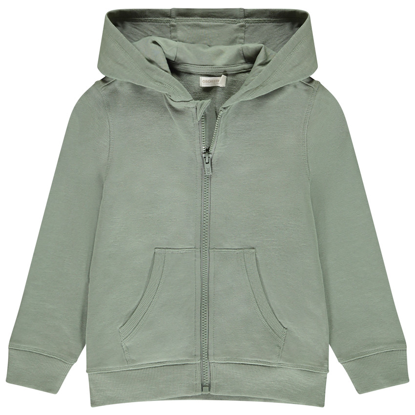 Gilet de felpa lisa con capucha para niño 