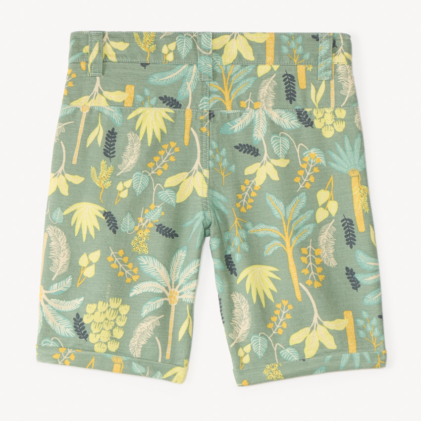 Bermudas de tela con estampado de jungla para niño 