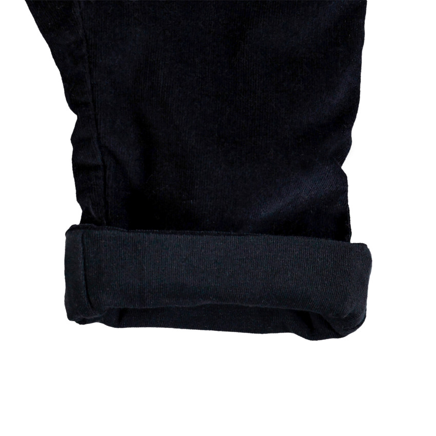 Ensemble avec tunique en gaze de coton et pantalon en velours 