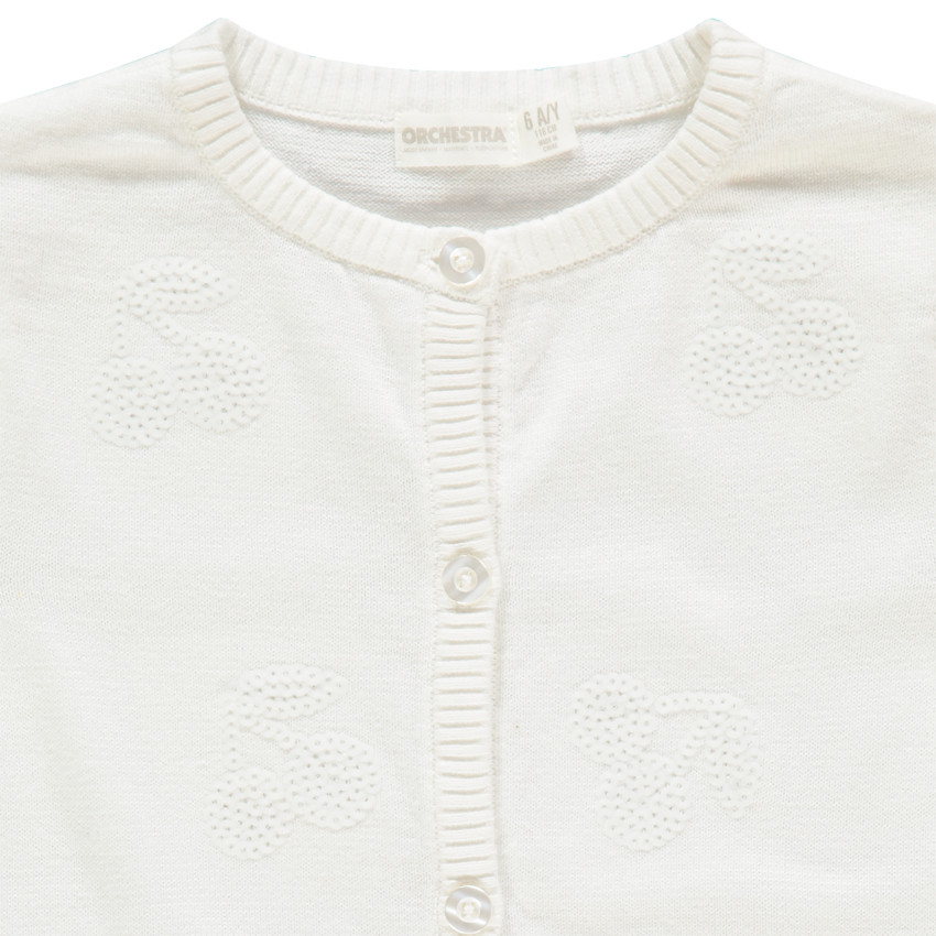 Chaqueta de punto con cerezas de lentejuelas 