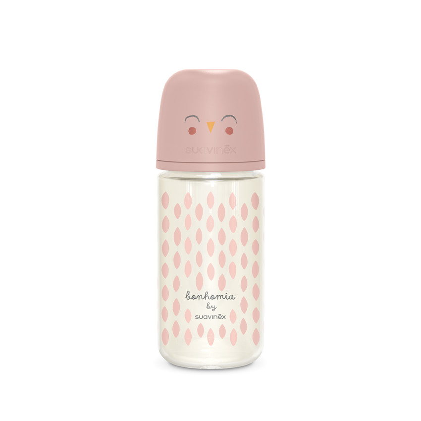 Biberon en verre avec tétine SX Pro M - Bonhomia rose 240 ml  Additional Biberon en verre avec tétine SX Pro M - Bonhomia rose 240 ml