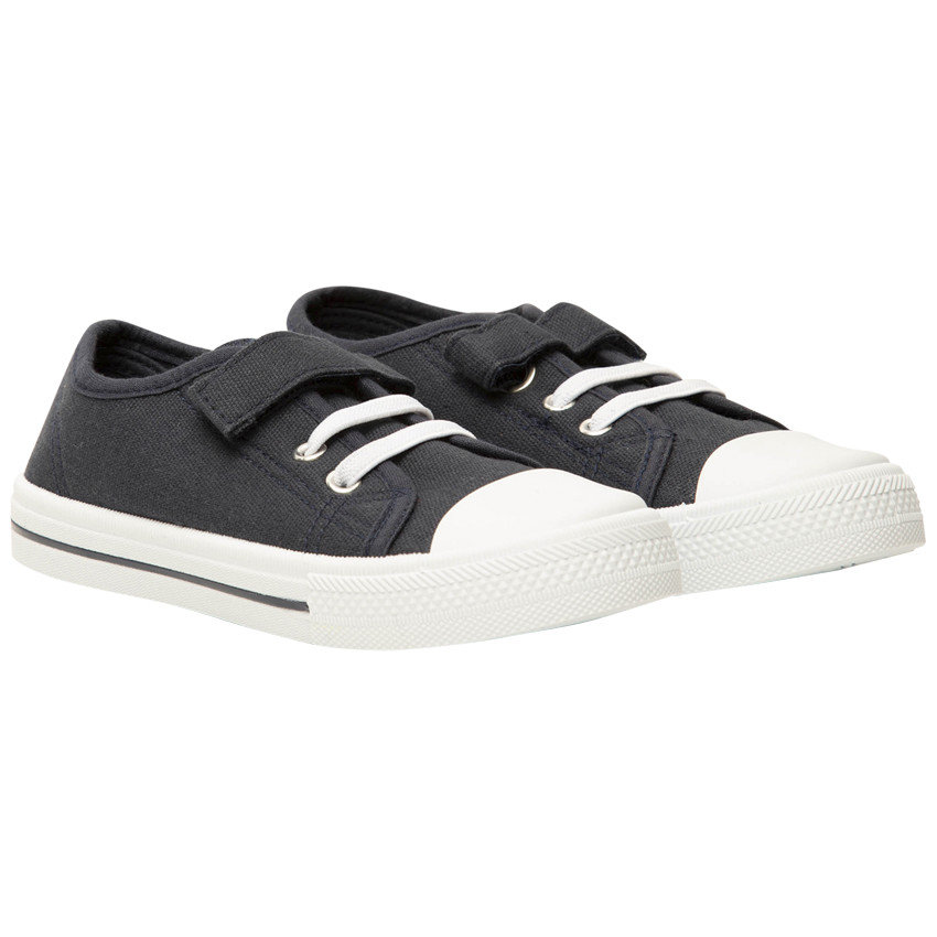 Zapatillas bajas de tela con velcro y cordones elásticos para niño 
