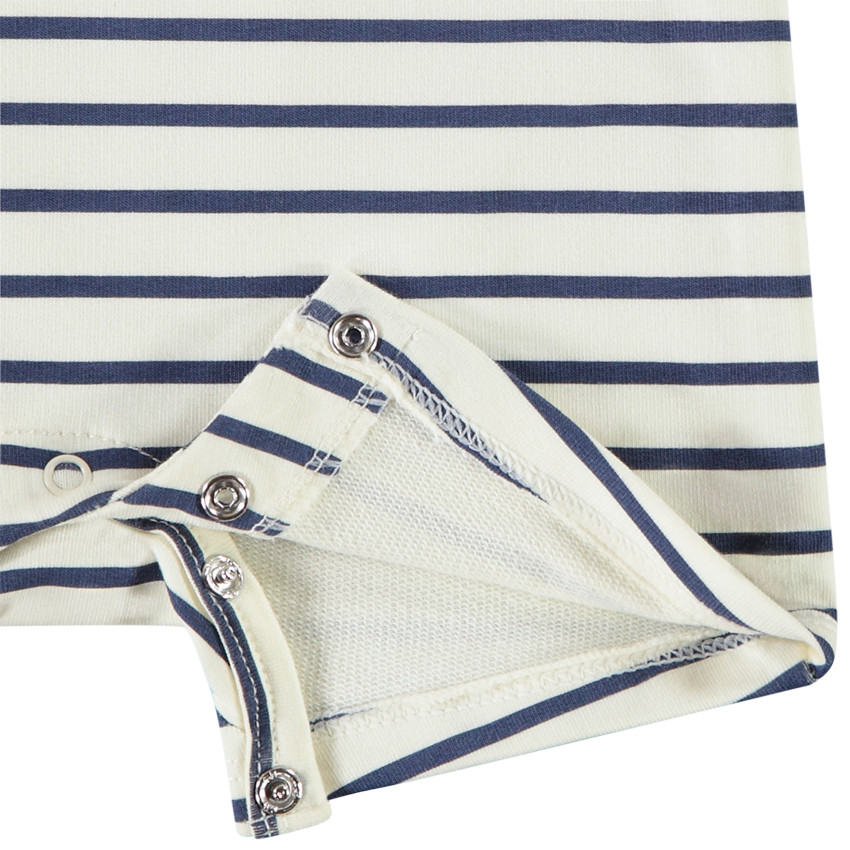 Pelele corto con parche de ballena para bebé niño 