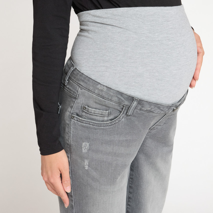 Vaqueros rectos premamá con banda alta 