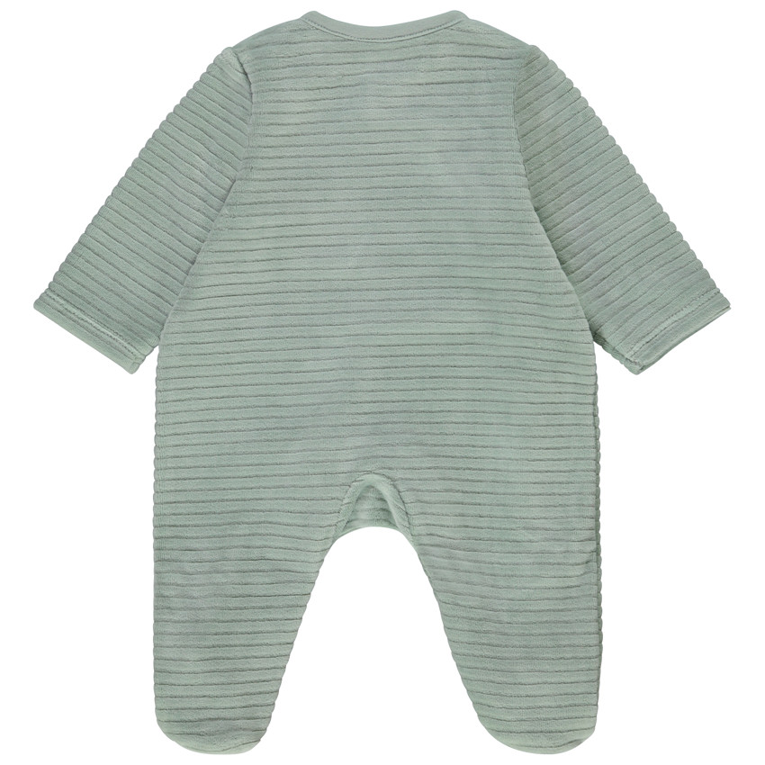 Pelele de terciopelo con parche de elefante para bebé niño 