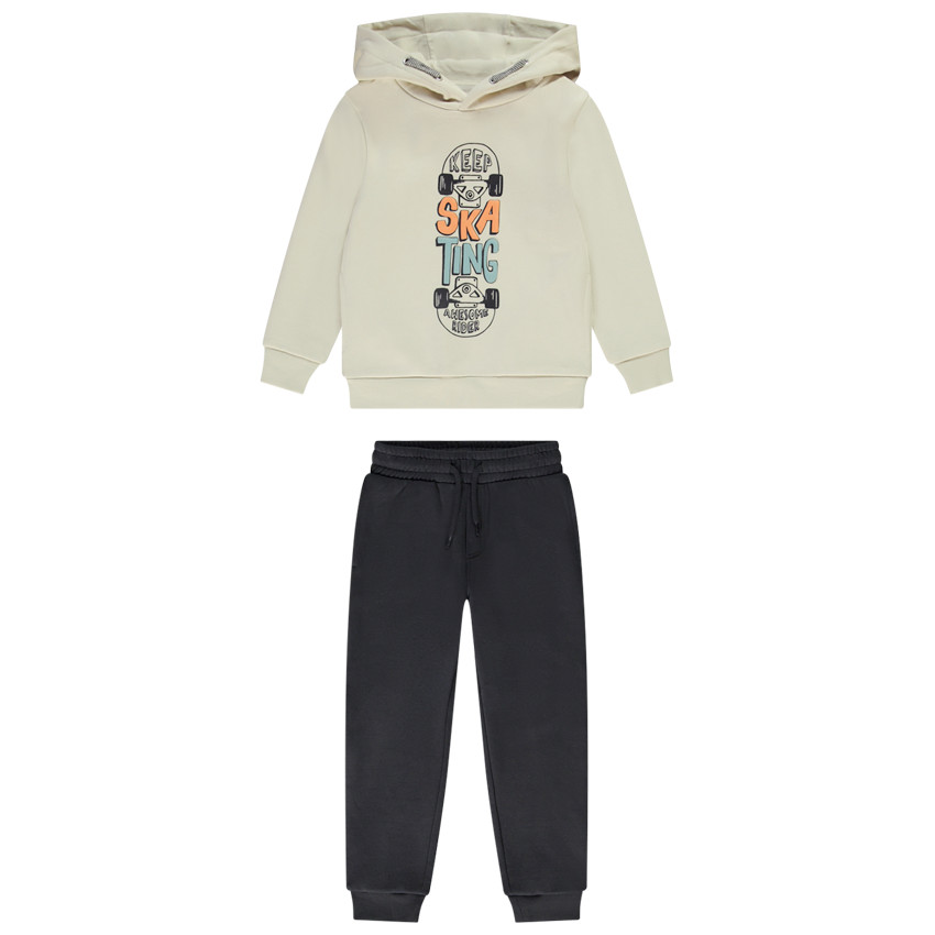 Conjunto jogging felpa print skate para niño 