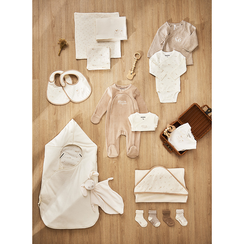 Pack de 2 bodies de manga larga con estampados para bebé 