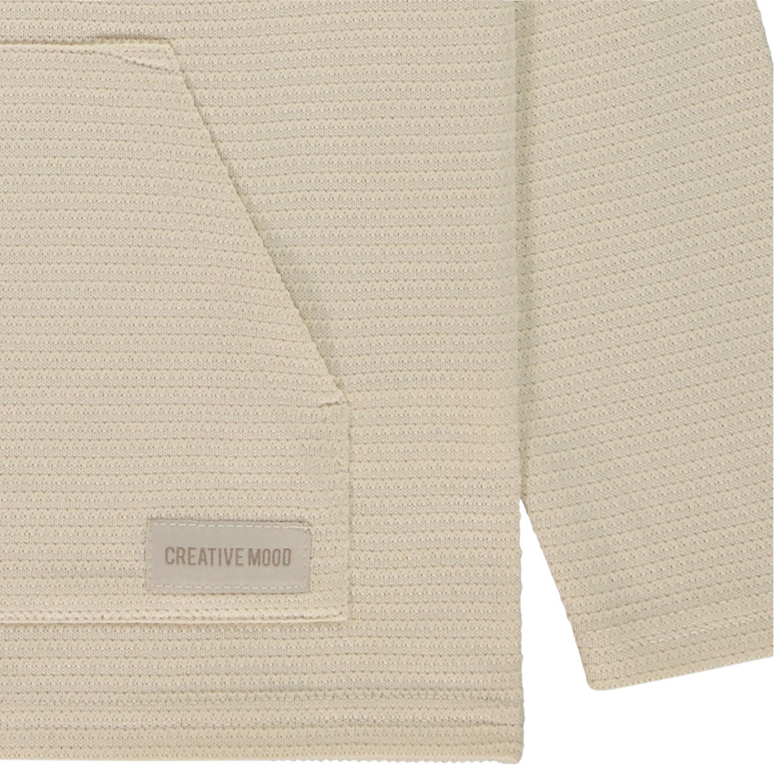 Camiseta de manga larga unicolor con bolsillo canguro para niño 