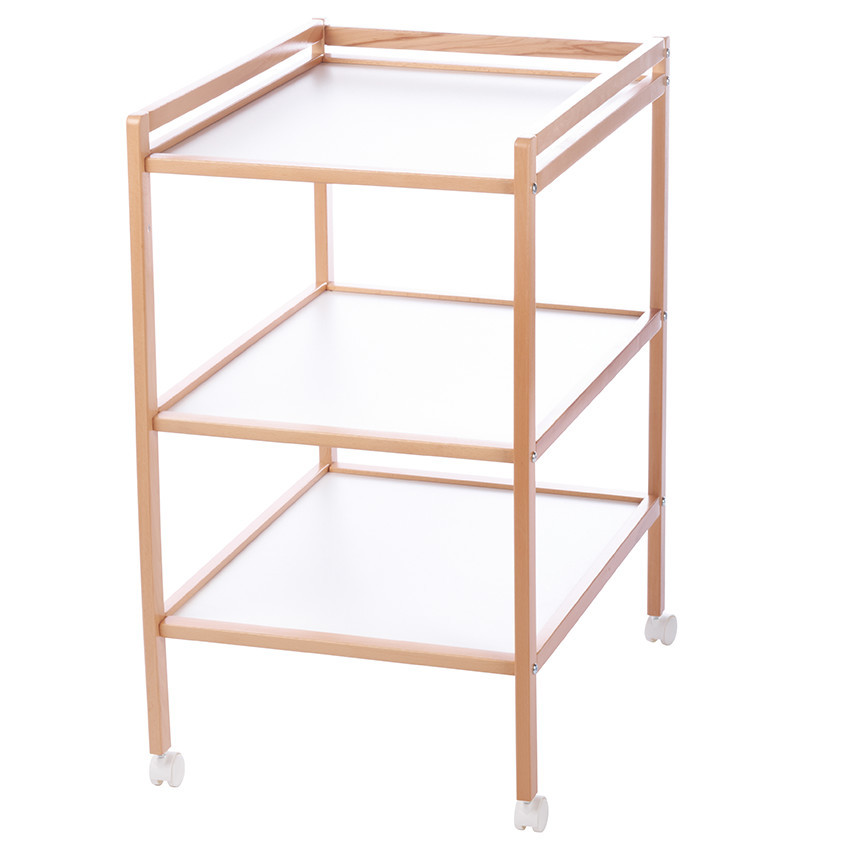 Cambiador de madera de haya con 2 estantes - Pocket 2.0 