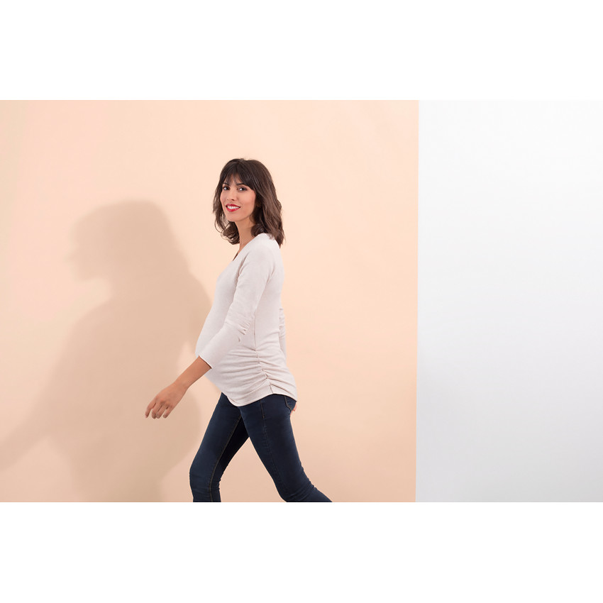 Suéter de embarazo liso de punto suave  Additional Suéter de embarazo liso de punto suave