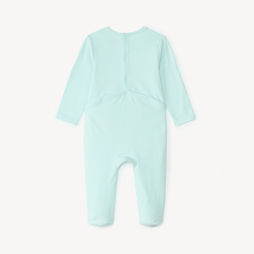 Pijama de mangas largas con bordado de animales para bebé niño. 