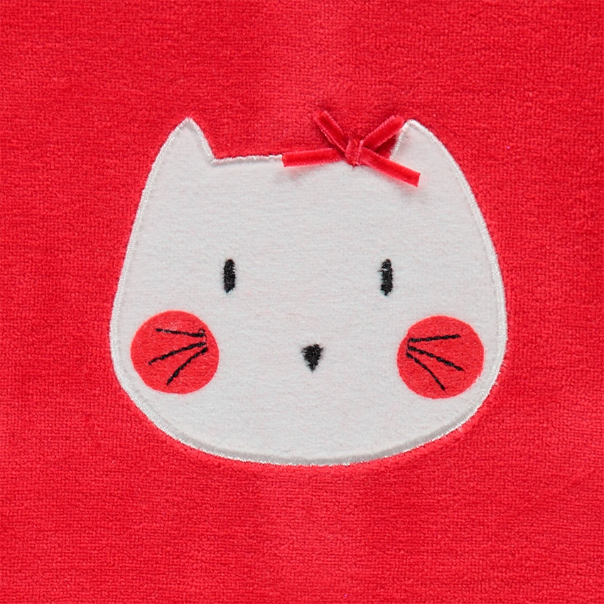 Juego de 2 pijamas de terciopelo liso/con gatos estampados   Additional Juego de 2 pijamas de terciopelo liso/con gatos estampados