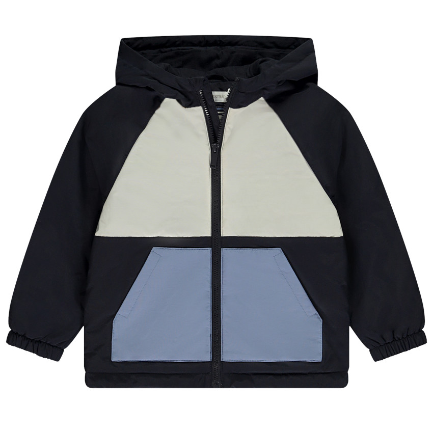 Chaqueta cortaviento efecto color block de jersey para niño 