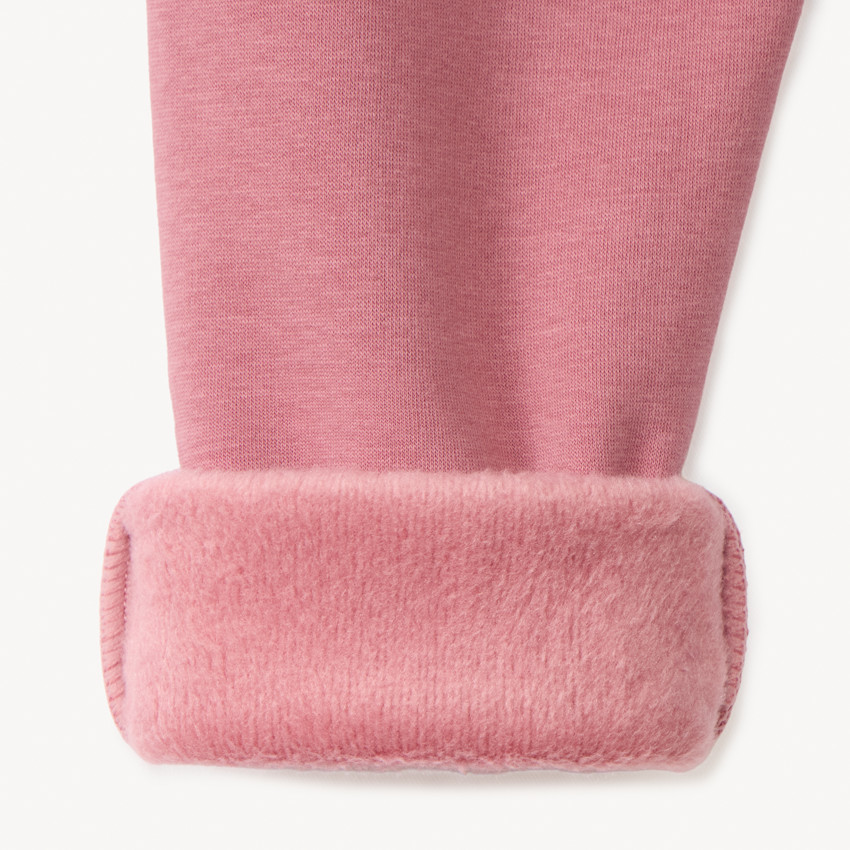 Pantalón jogging de felpa liso para niña 