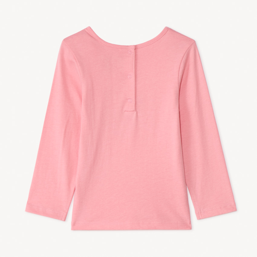 Camiseta de manga larga con print brillante para niña bebé 