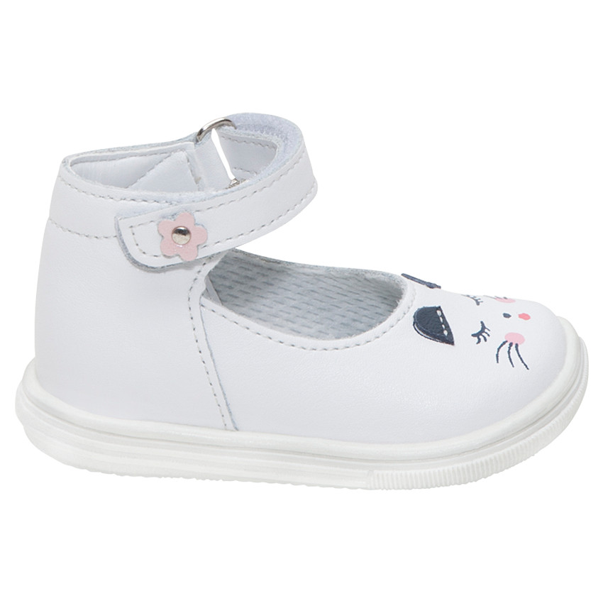Zapatos de cuero con tira de velcro y estampado de gato  Additional Zapatos de cuero con tira de velcro y estampado de gato