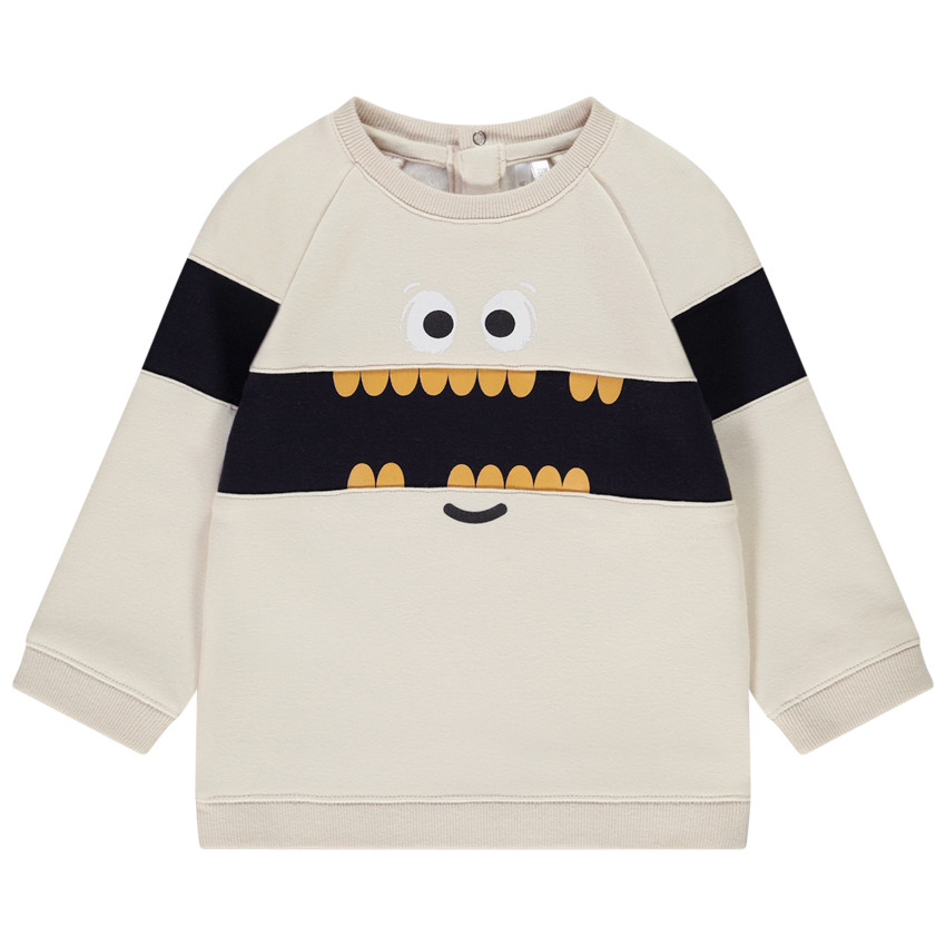 Sudadera en lana multicapas con print divertido para bebé niño 