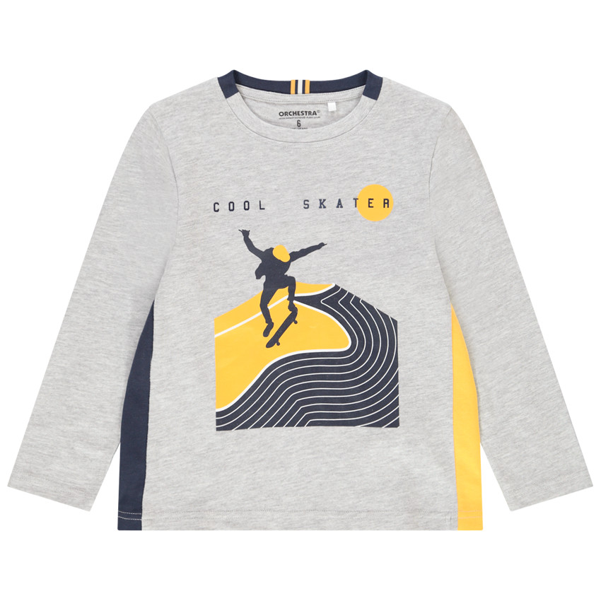 T-shirt manches longues visuel rubber print pour garçon Main T-shirt manches longues visuel rubber print pour garçon