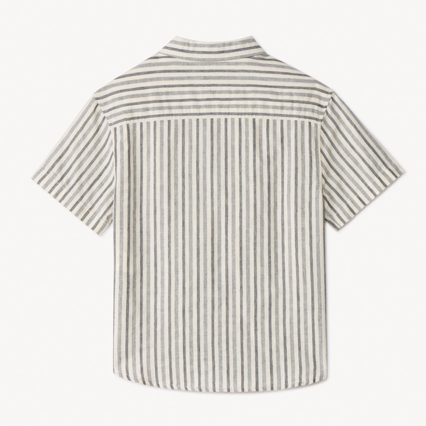 Camisa de manga corta a rayas niño 