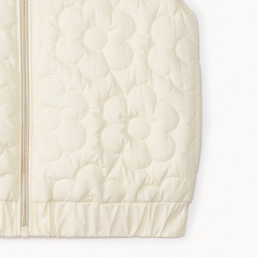Chaleco acolchado con flores para niña 