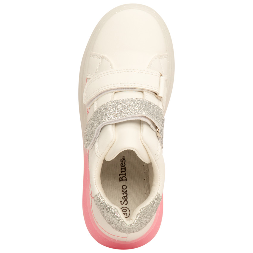 Zapatillas bajas con velcro y bordado de lentejuelas para niña 