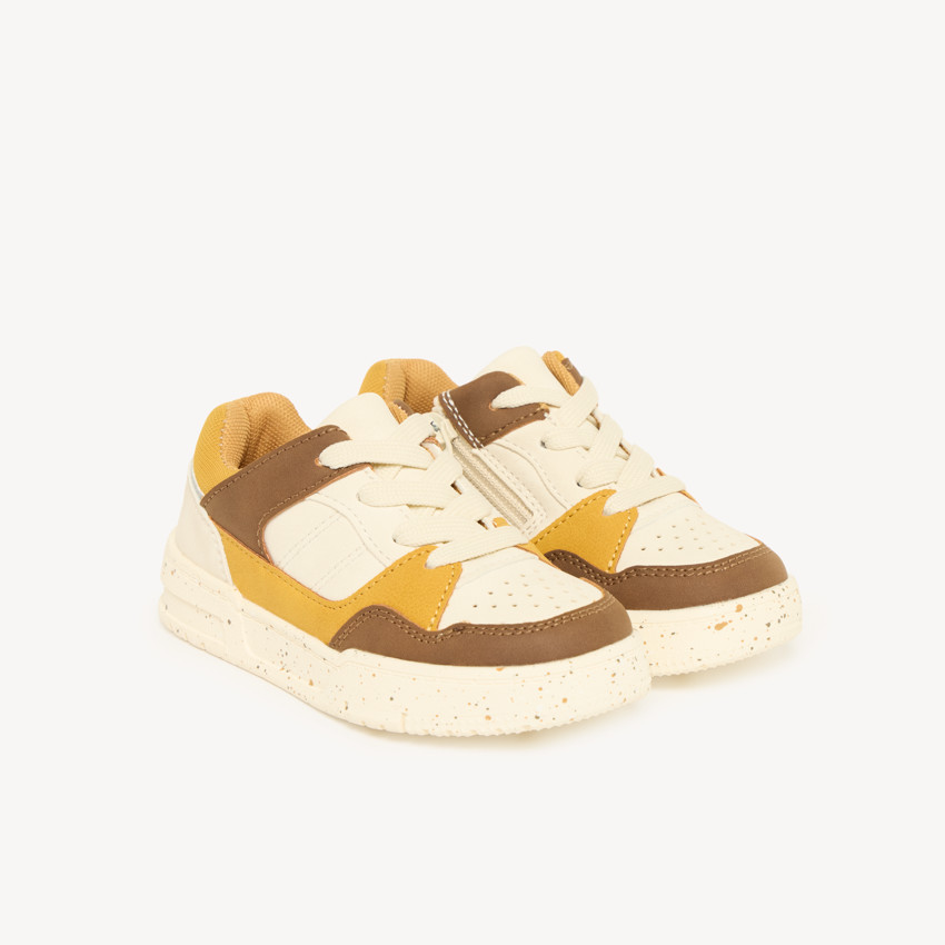 Zapatillas deportivas niño con cordones y cremallera 