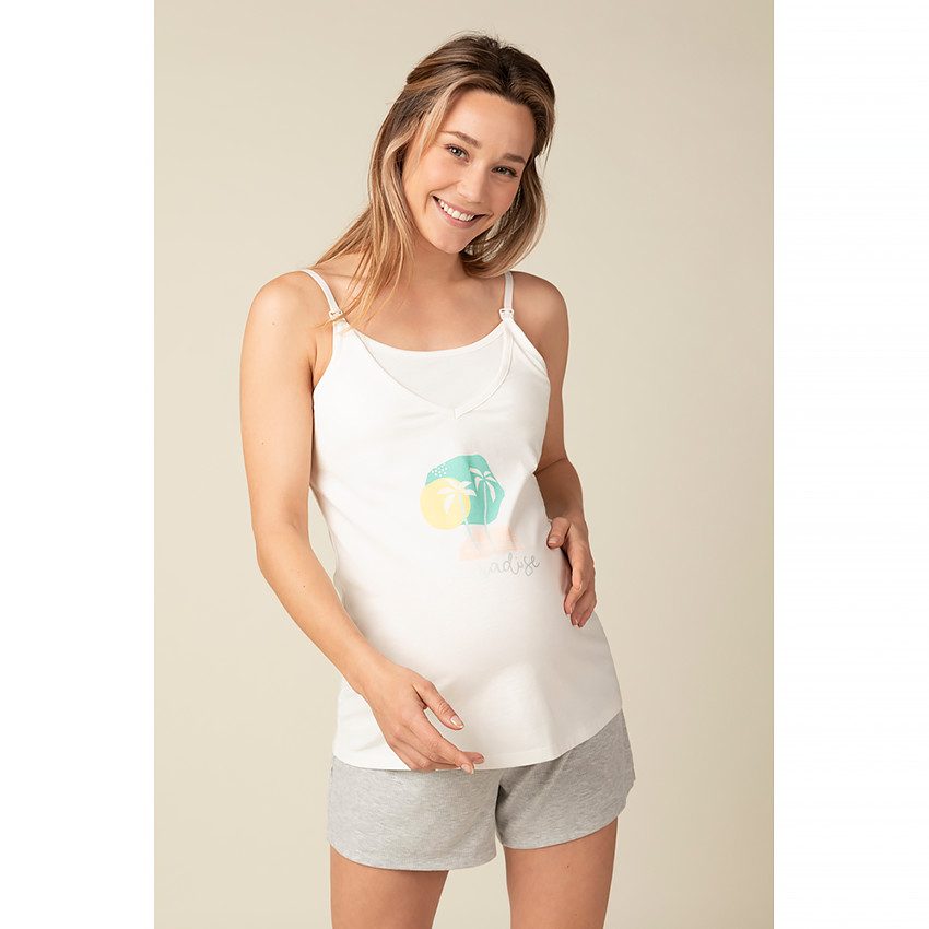 Débardeur pyjama de grossesse print paradise  