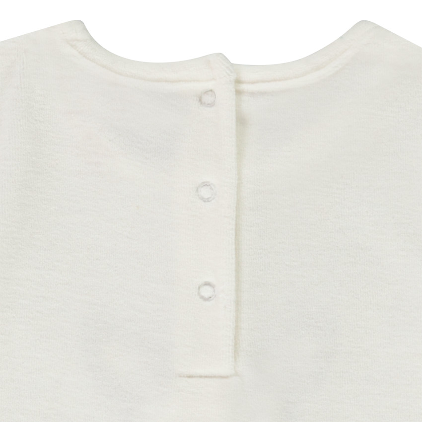 Pijama de 2 piezas en terciopelo ciervo de Navidad para bebé niña 