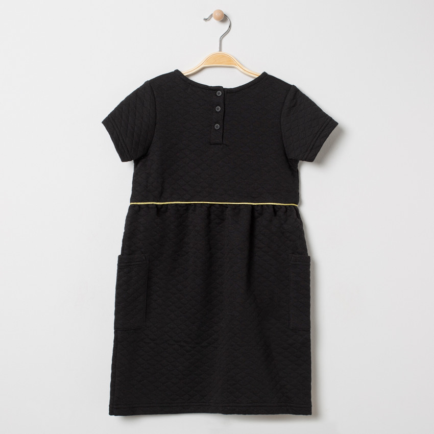 Vestido manga corta de felpa 