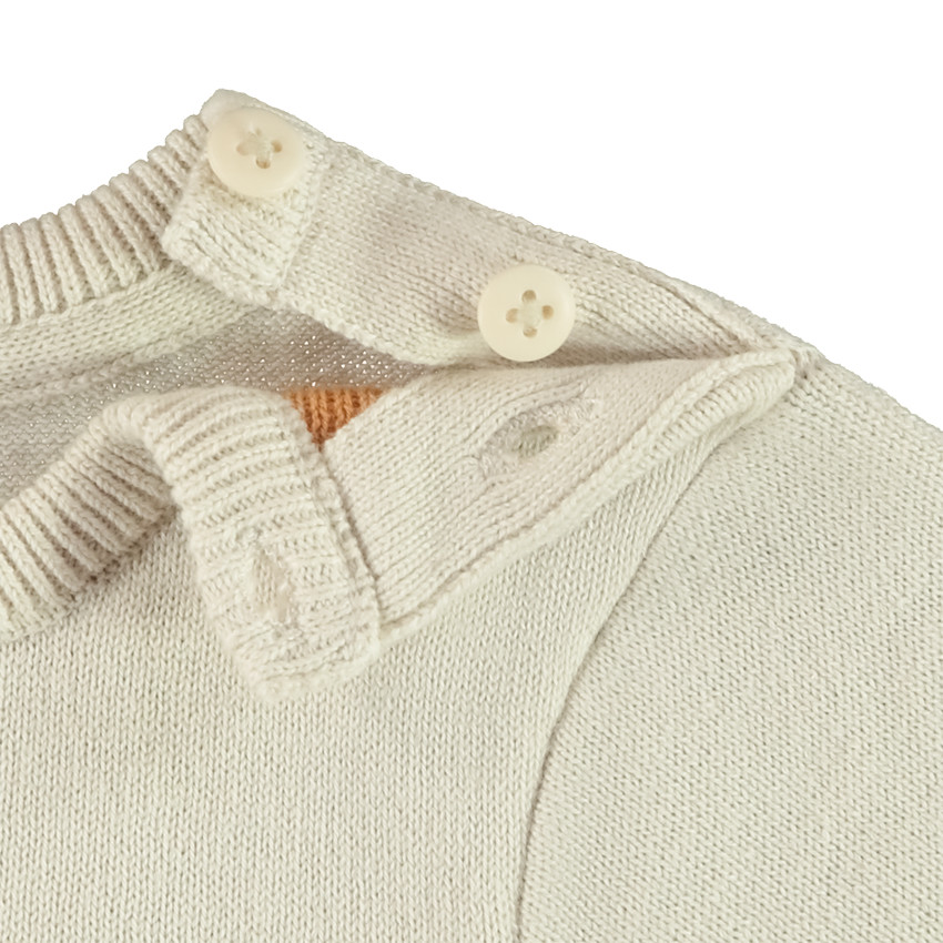 Jersey jacquard de montaña y dinosaurio para bebé niño 