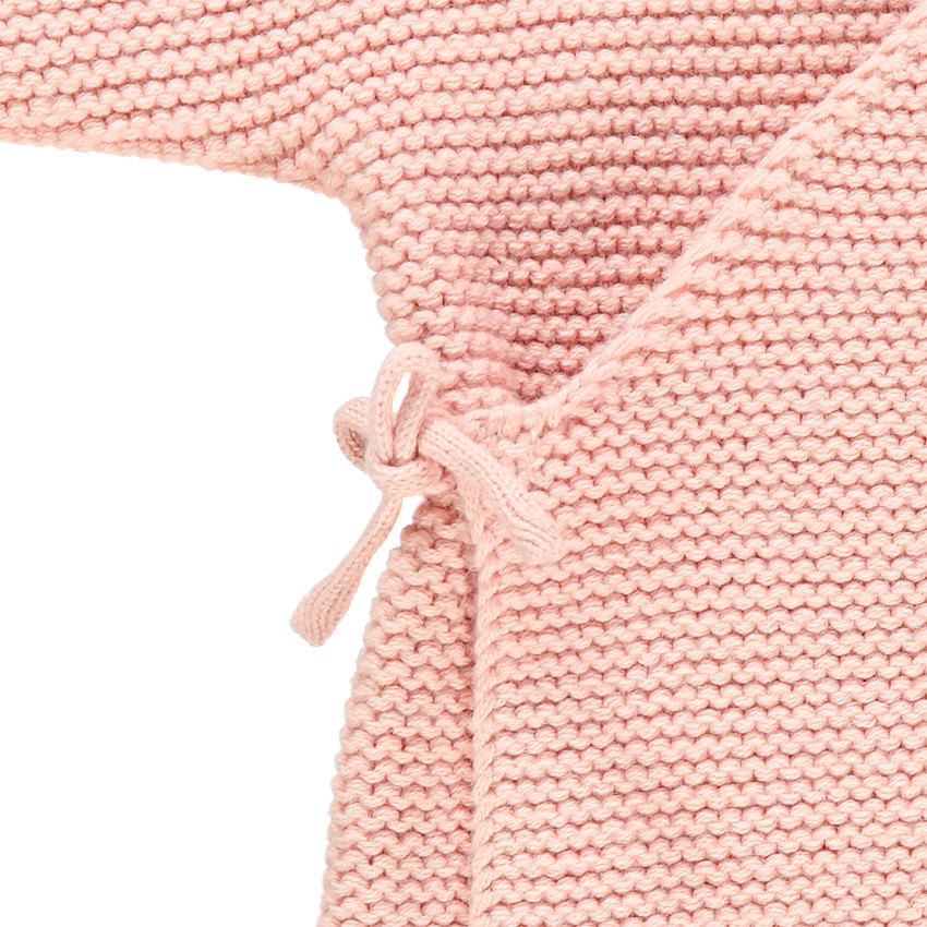 Jersey de punto rosa de algodón para bebé niña 