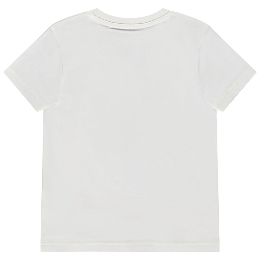 Camiseta de manga corta unicolor con estampado fantasía niño 