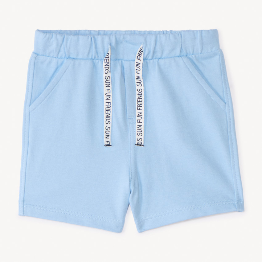 Bermudas de felpa lisa para bebé niño 