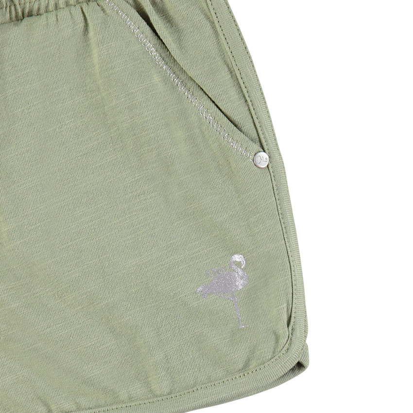 Short de punto con estampado de flamenco para niña 