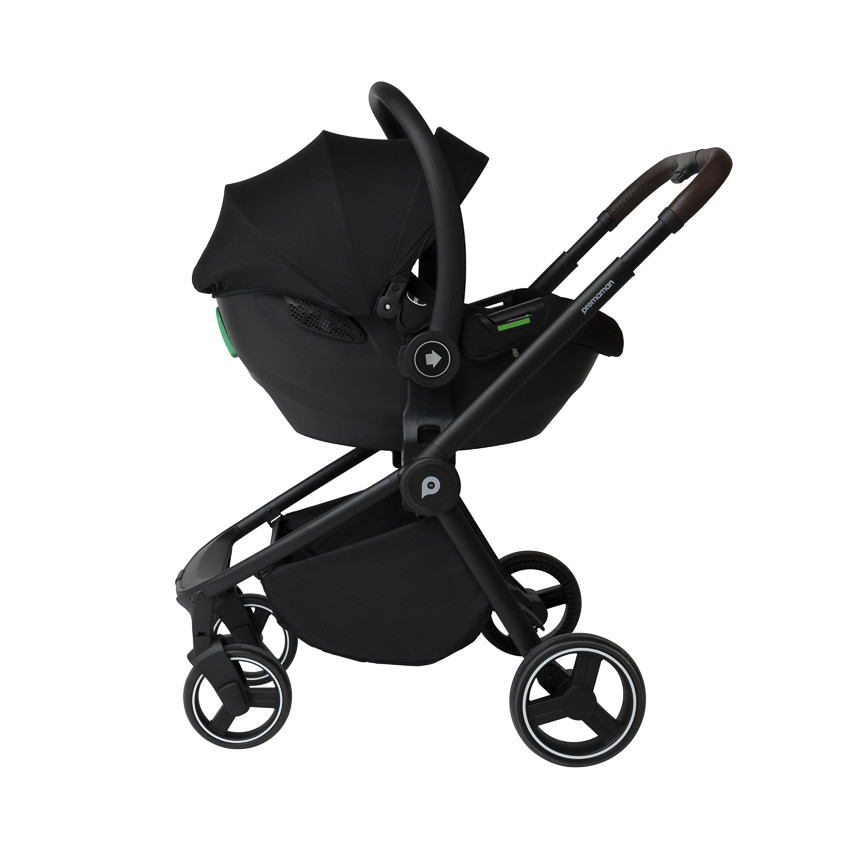 Poussette trio Alba avec nacelle beige/noir 