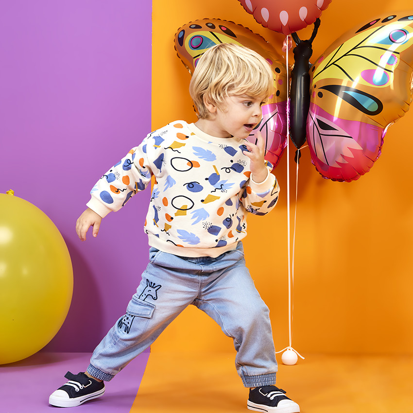 Jean jogger bordado jirafa para bebé niño 