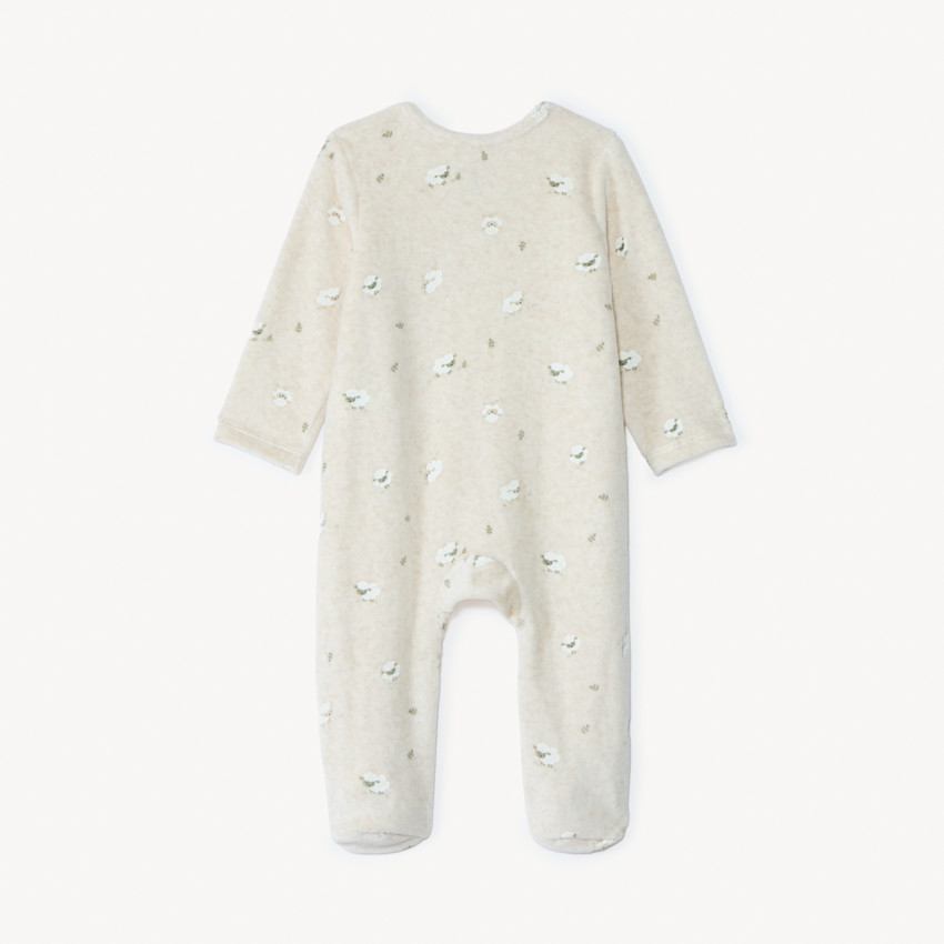 Dors-bien en velours imprimé mouton pour bébé  