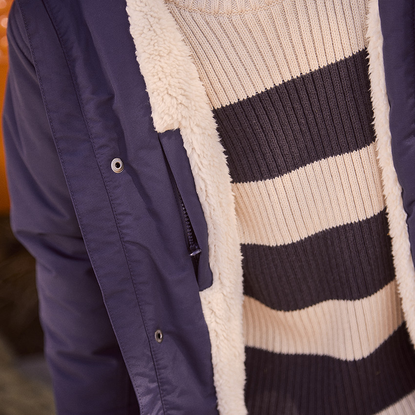 Parka con capucha y pelo sintético desmontable para niño  Additional Parka con capucha y pelo sintético desmontable para niño
