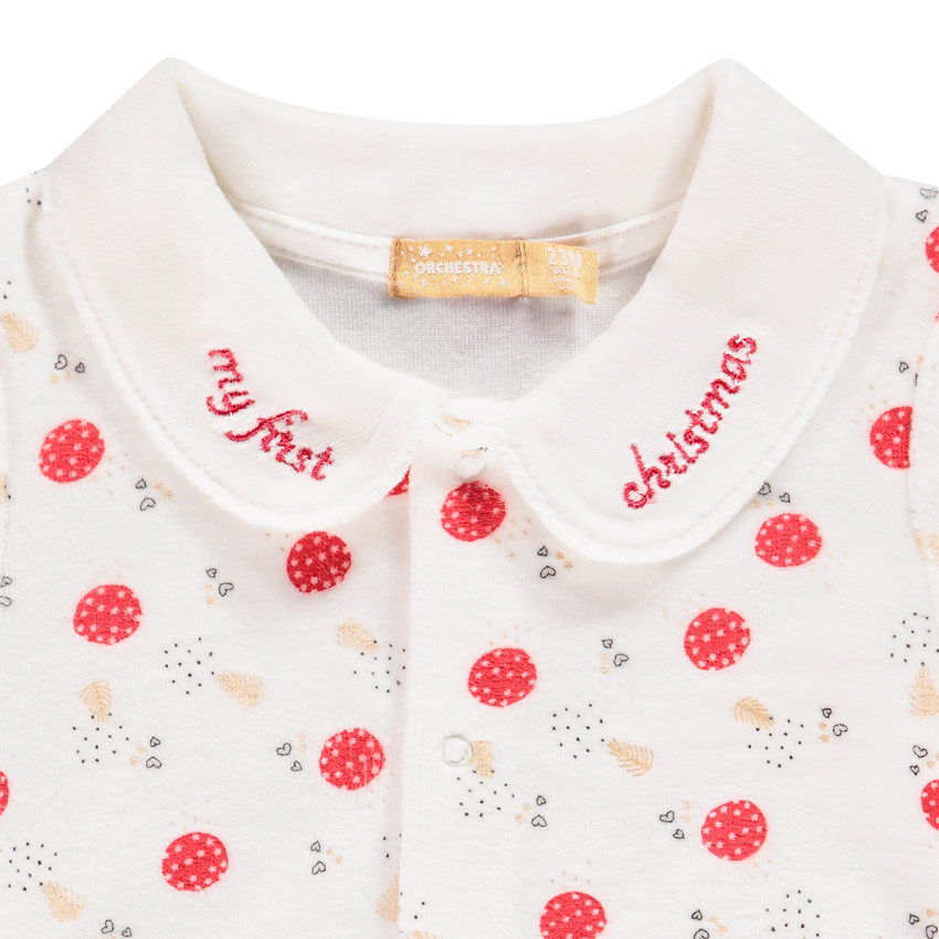 Pelele terciopleo motivo navideño 