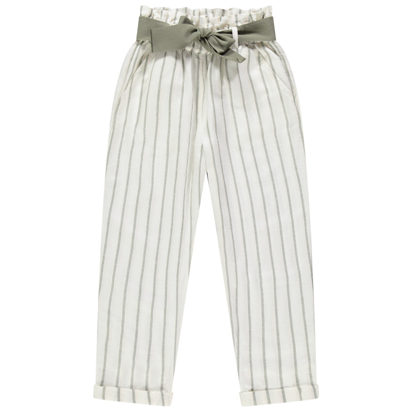 Pantalón tiro alto rayas 