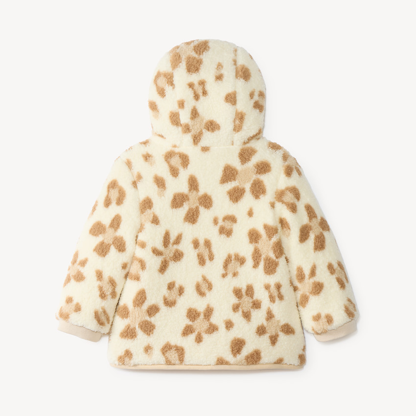 Chaqueta reversible de sherpa para bebé niña 