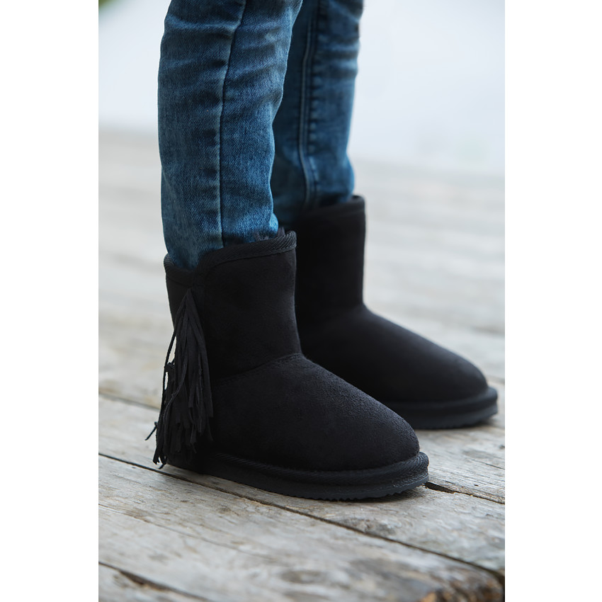 Botines de pelo con flecos de gamuza de la 28 a la 38 