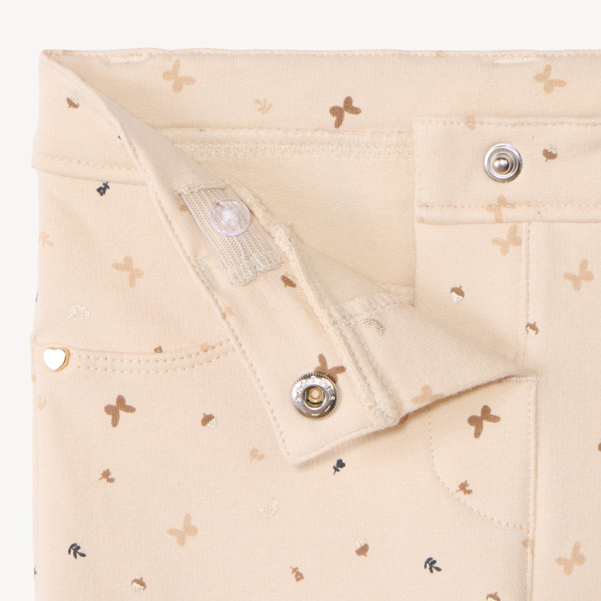 Pantalón de felpa estampado para bebé niña 