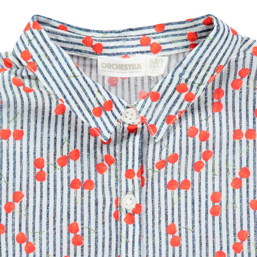 Chemise sans manches imprimée cerises all-over 