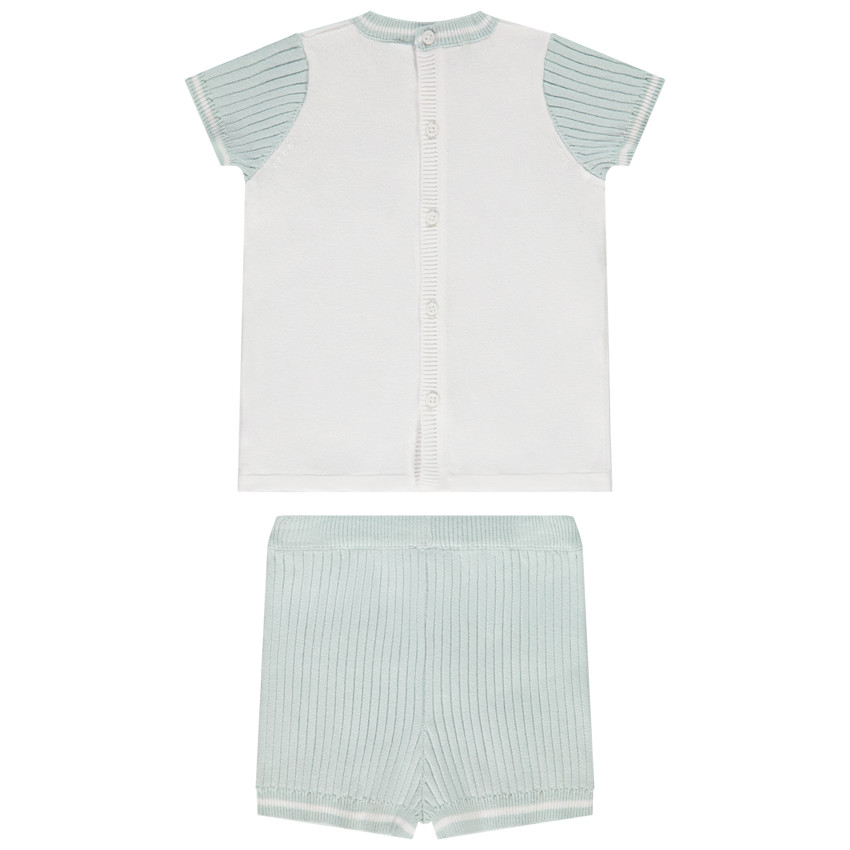 Conjunto camiseta de manga corta y short con estampado de oso para bebé niño 