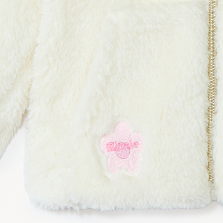 Gilet polaire à capuche en sherpa Minnie Disney pour bébé fille  