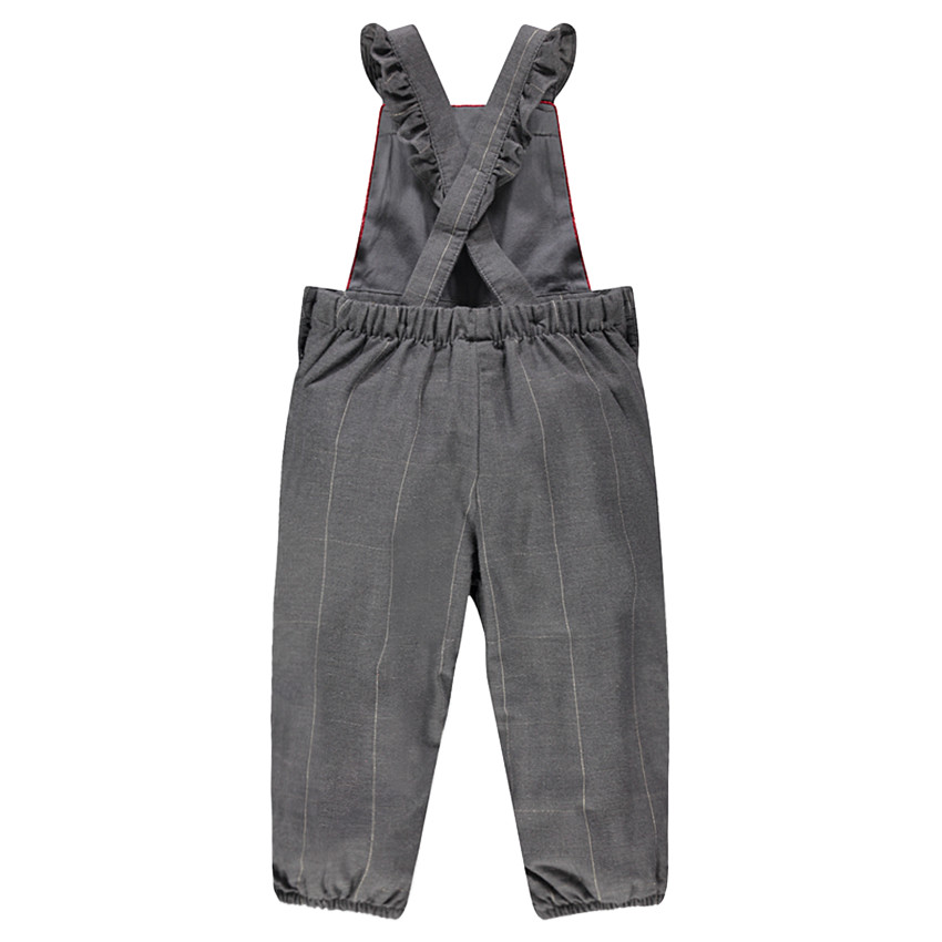 Peto largo con grandes cuadros y forro de punto  Additional Peto largo con grandes cuadros y forro de punto