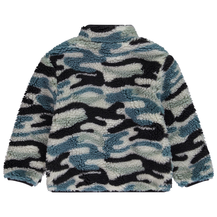 Chaqueta de sherpa con estampado de camuflaje niño 