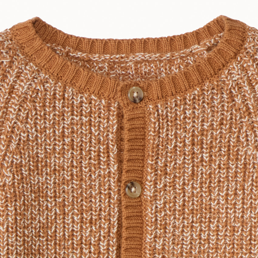 Gilet en tricot perlé et fils twistés pour bébé garçon 